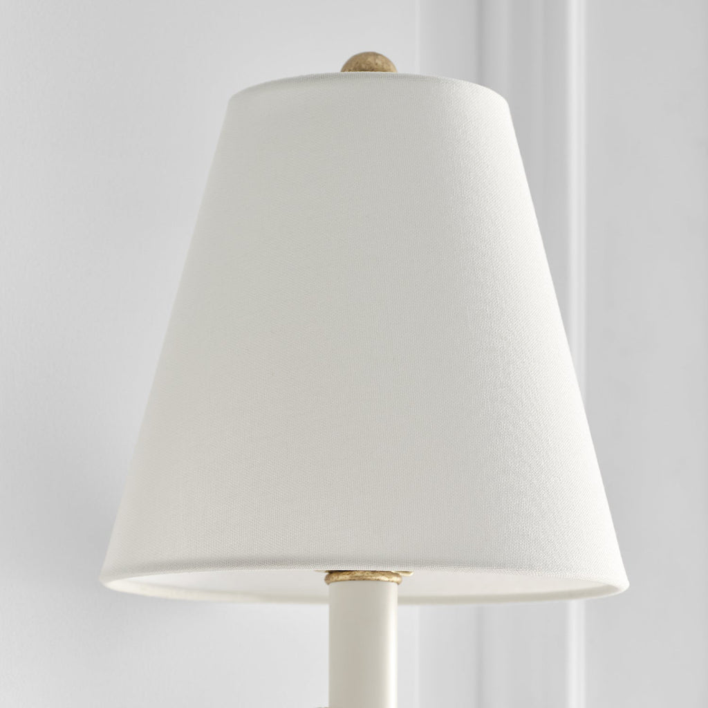 Aiden Wall Light | Hammered Brass | White Shade