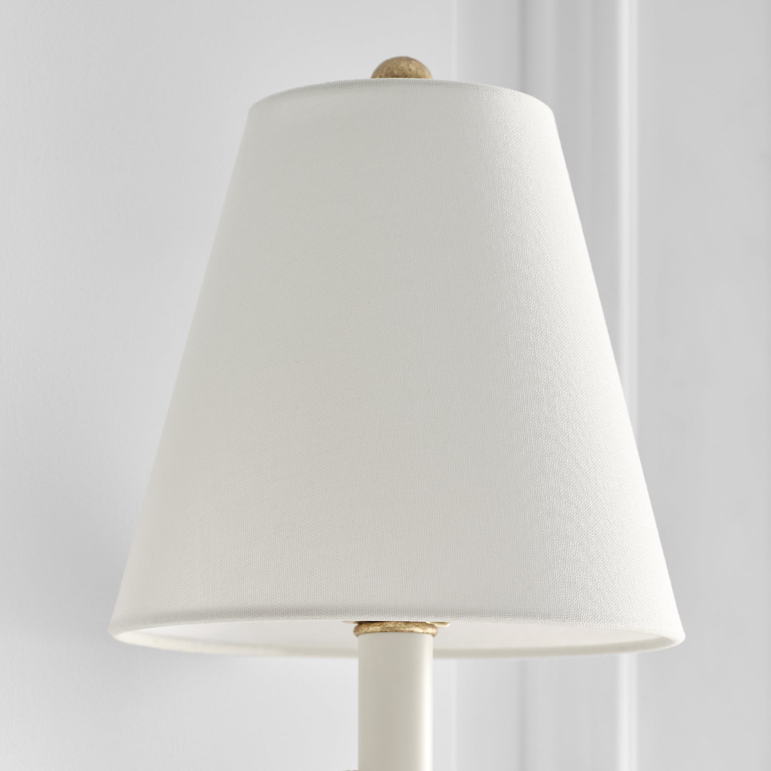 Aiden Wall Light | Hammered Brass | White Shade