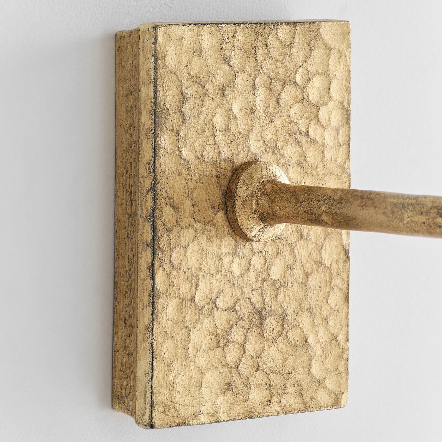 Aiden Wall Light | Hammered Brass | White Shade