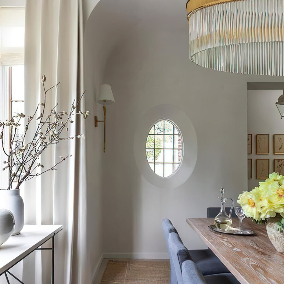 Aiden Wall Light | Hammered Brass | White Shade