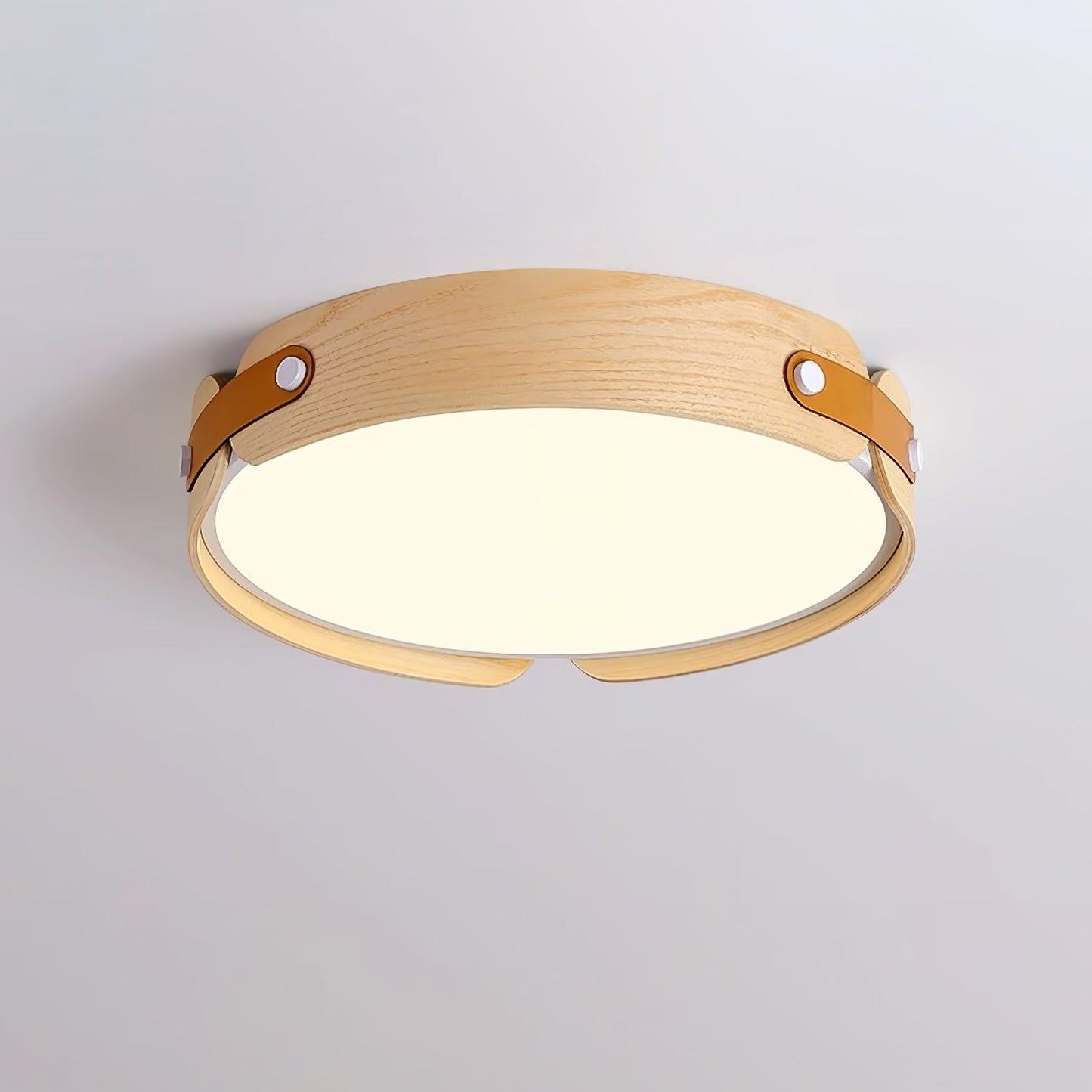 Aiwen Wood Ceiling Light | Wood & Metal | Walnut Color