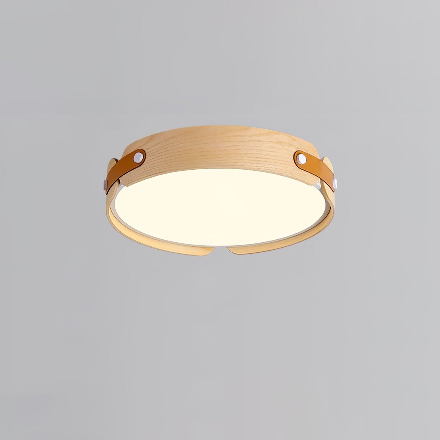 Aiwen Wood Ceiling Light | Wood & Metal | Walnut Color