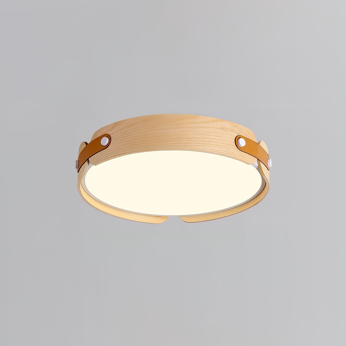 Aiwen Wood Ceiling Light | Wood & Metal | Walnut Color