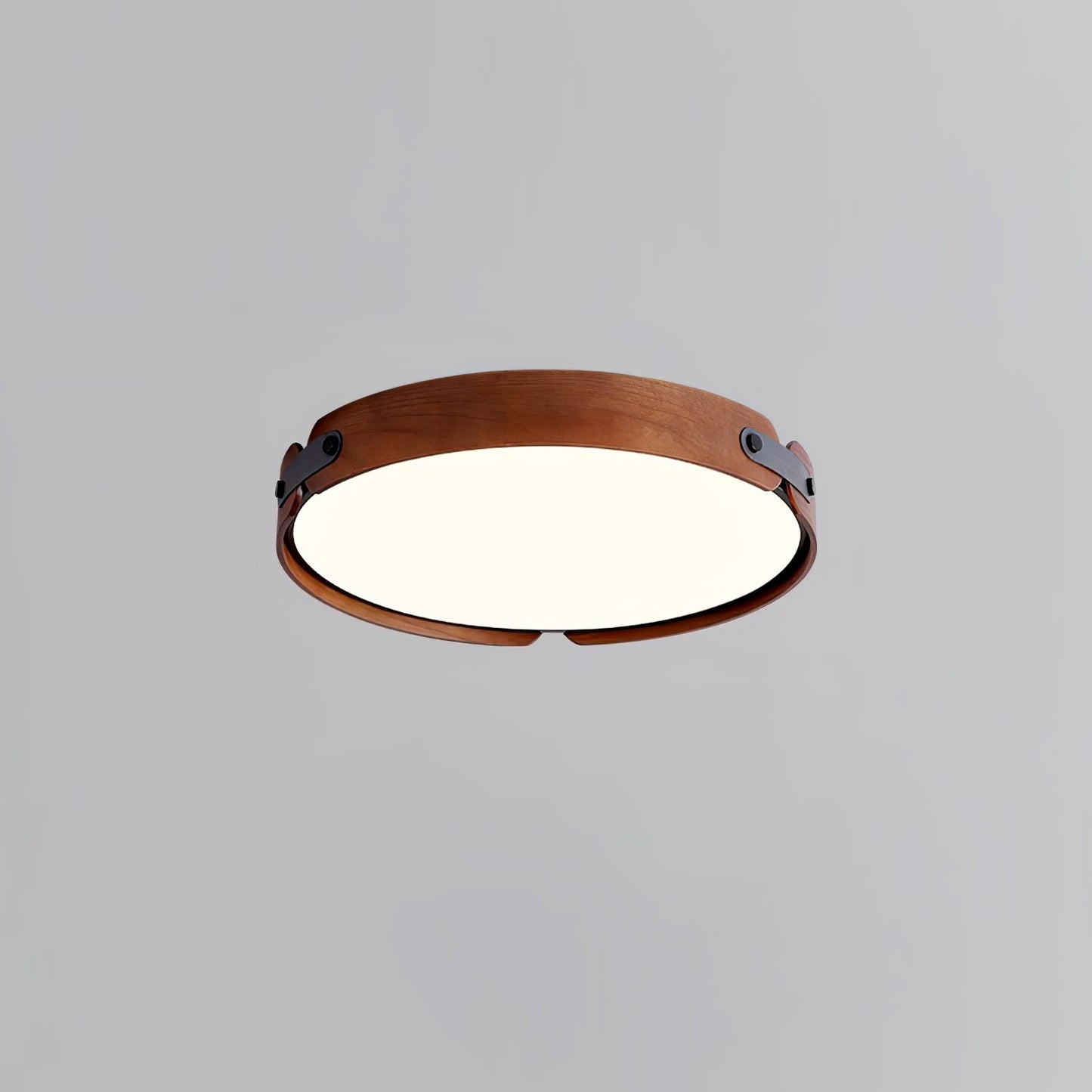 Aiwen Wood Ceiling Light | Wood & Metal | Walnut Color