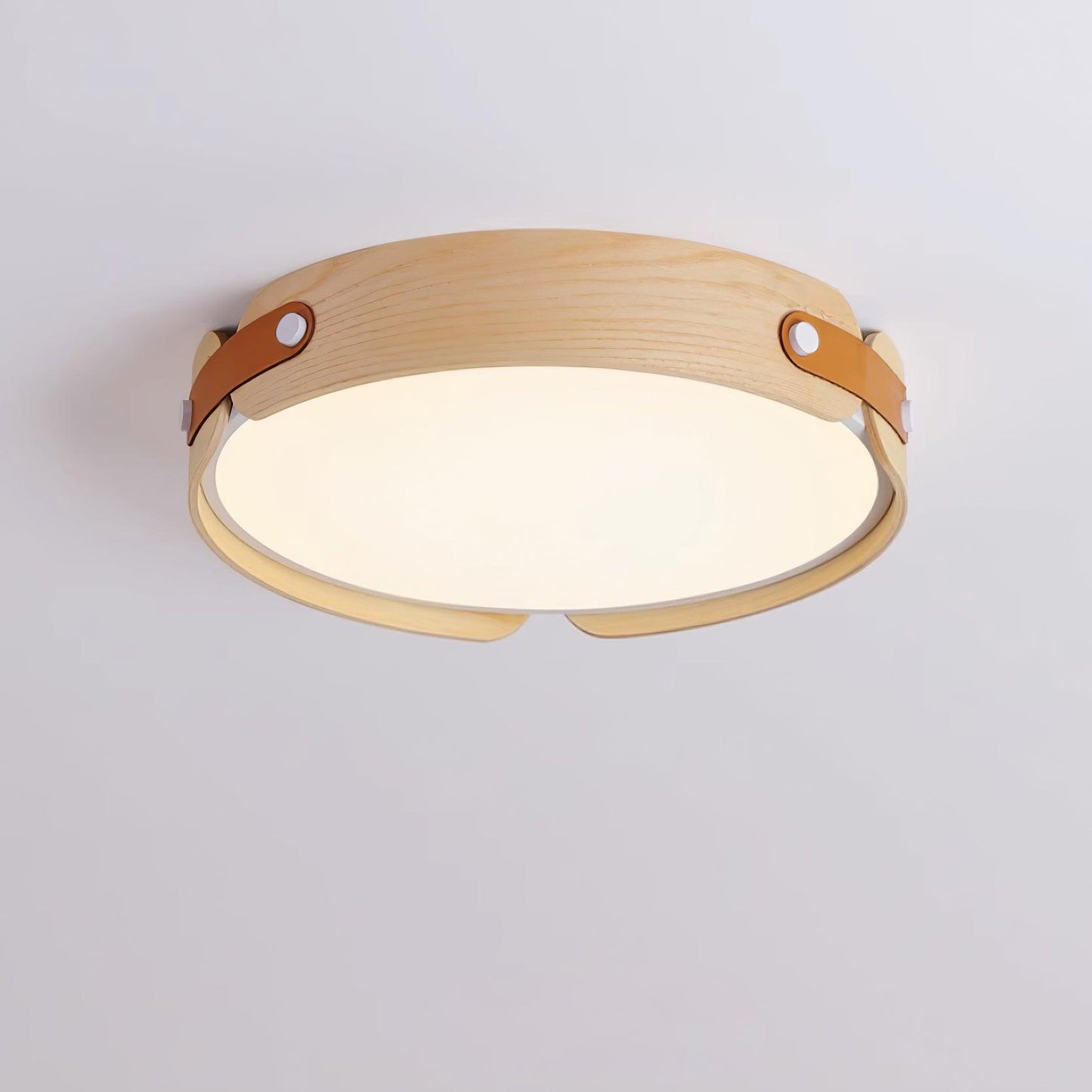 Aiwen Wood Ceiling Light | Wood & Metal | Walnut Color