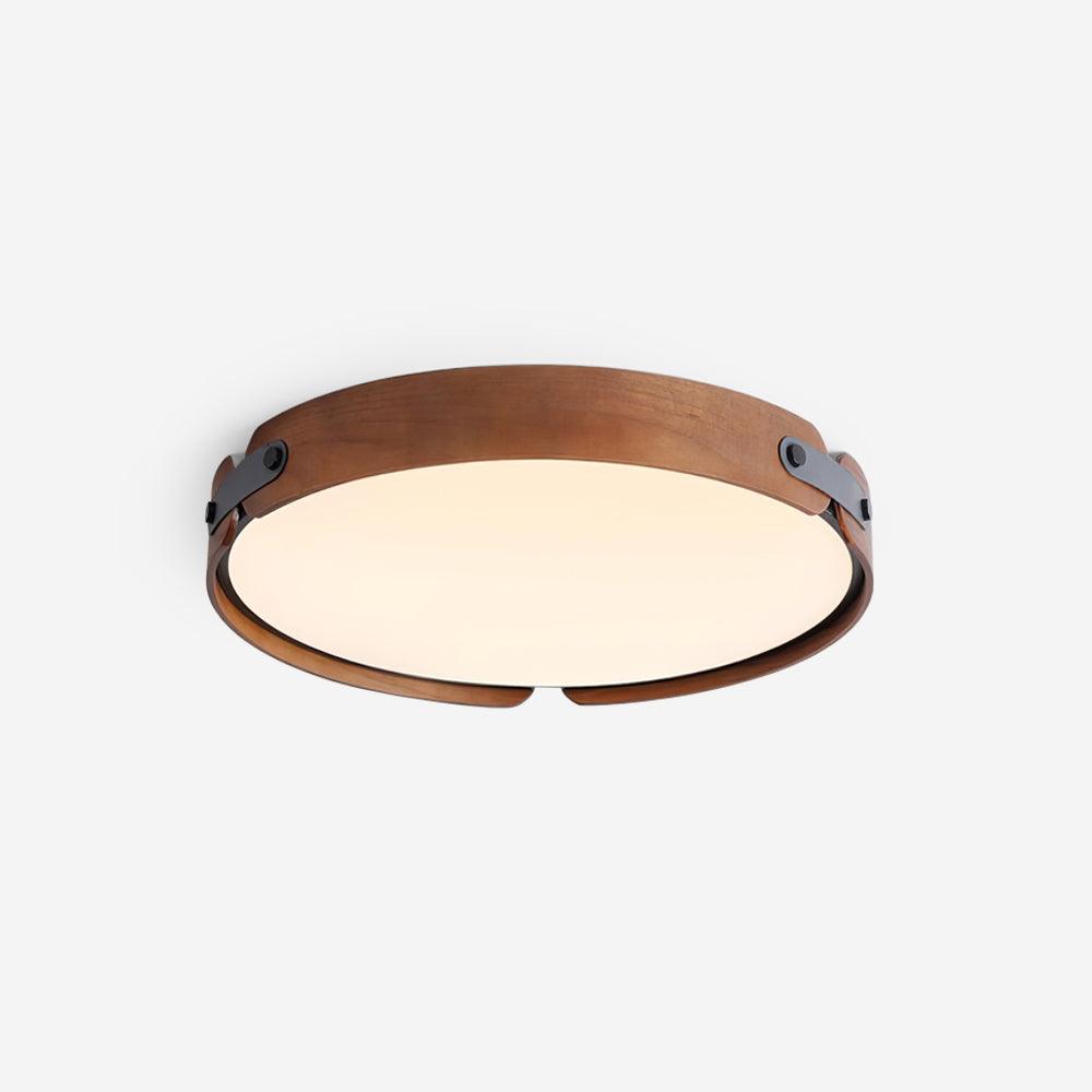 Aiwen Wood Ceiling Light | Wood & Metal | Walnut Color