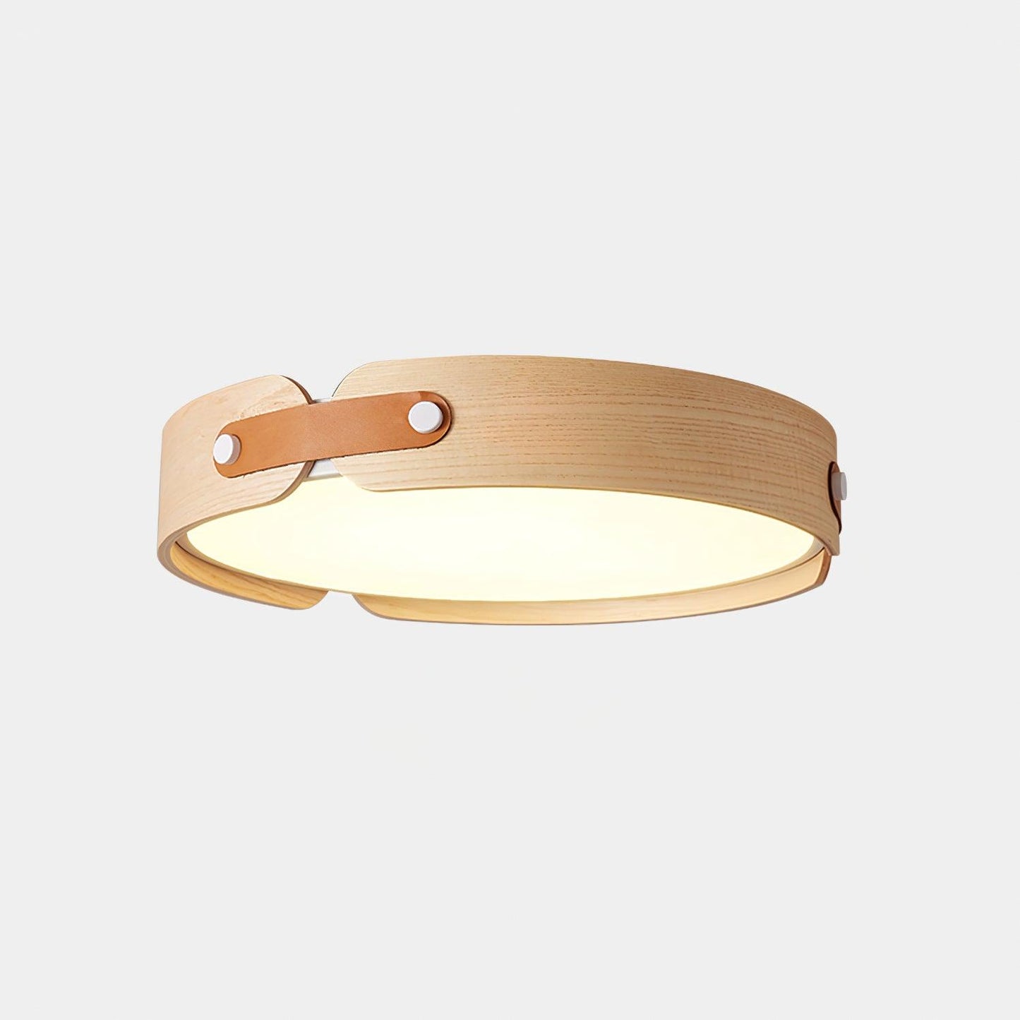 Aiwen Wood Ceiling Light | Wood & Metal | Walnut Color
