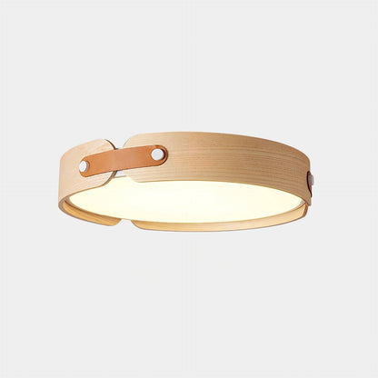 Aiwen Wood Ceiling Light | Wood & Metal | Walnut Color