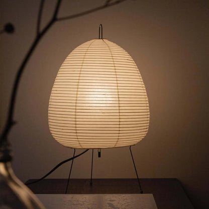 Akari Paper Table Lamp | Mulberry Rice Paper & Metal | 26cm, 30cm, 40cm Sizes