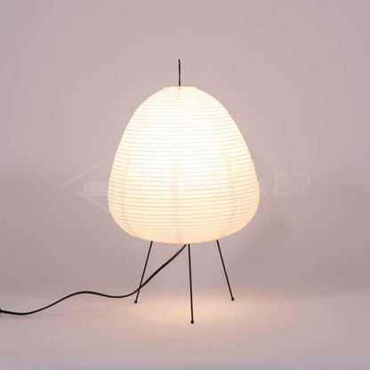 Akari Paper Table Lamp | Mulberry Rice Paper & Metal | 26cm, 30cm, 40cm Sizes
