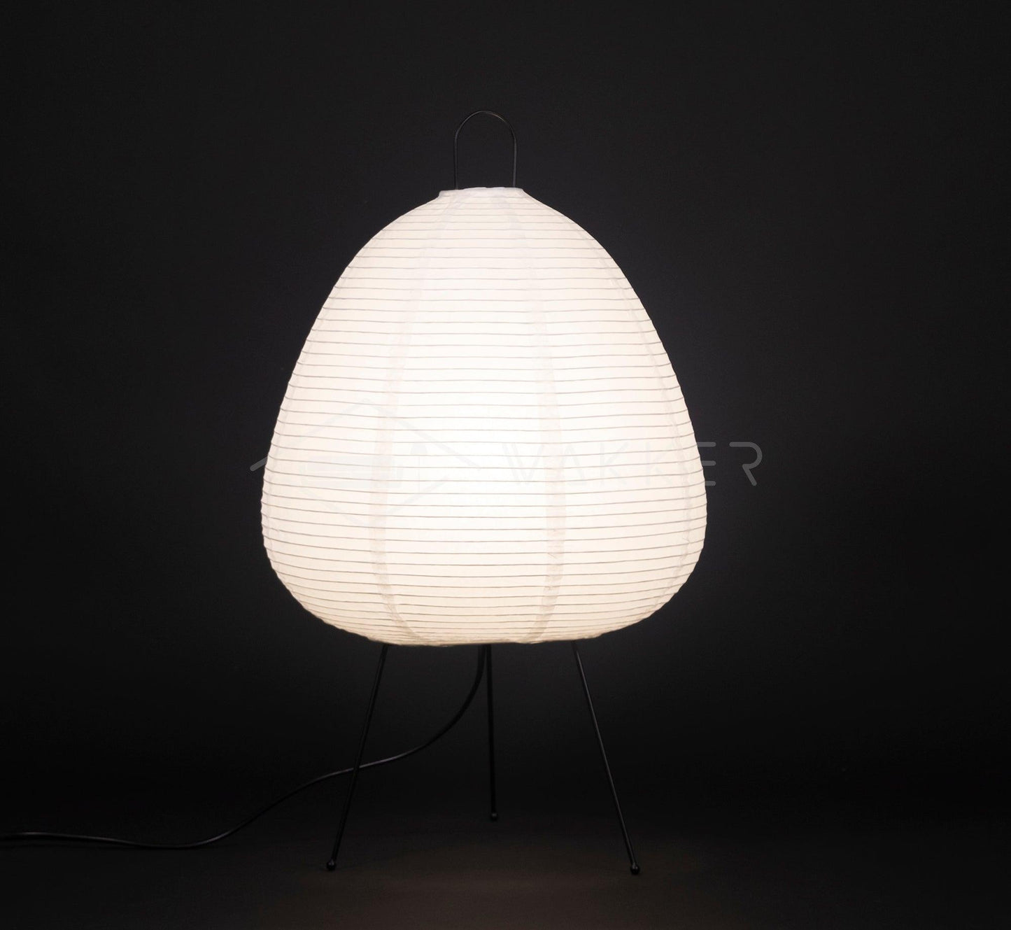 Akari Paper Table Lamp | Mulberry Rice Paper & Metal | 26cm, 30cm, 40cm Sizes