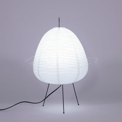 Akari Paper Table Lamp | Mulberry Rice Paper & Metal | 26cm, 30cm, 40cm Sizes