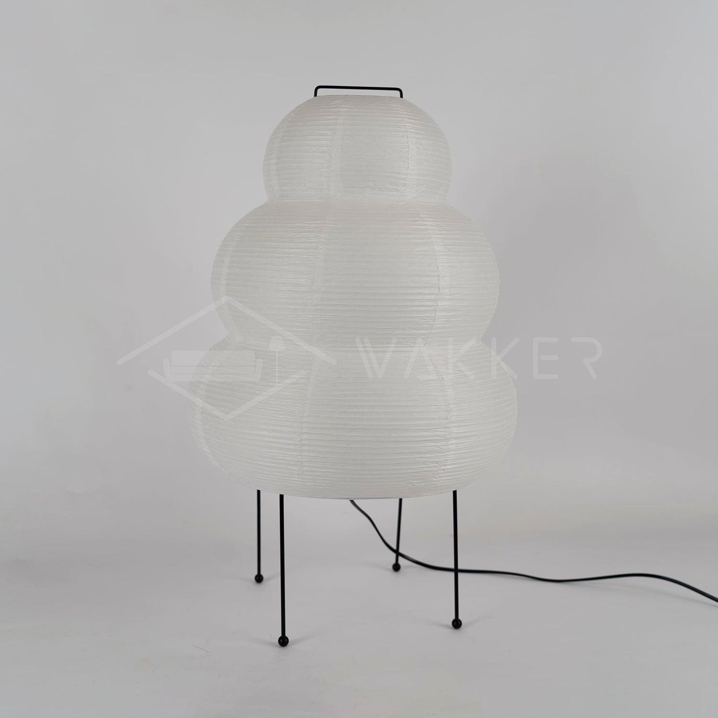 Akari Paper Table Lamp | Mulberry Rice Paper & Metal | 26cm, 30cm, 40cm Sizes