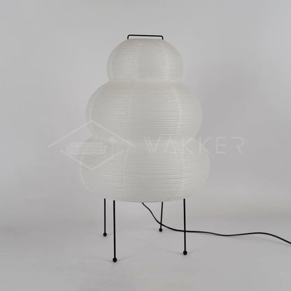 Akari Paper Table Lamp | Mulberry Rice Paper & Metal | 26cm, 30cm, 40cm Sizes
