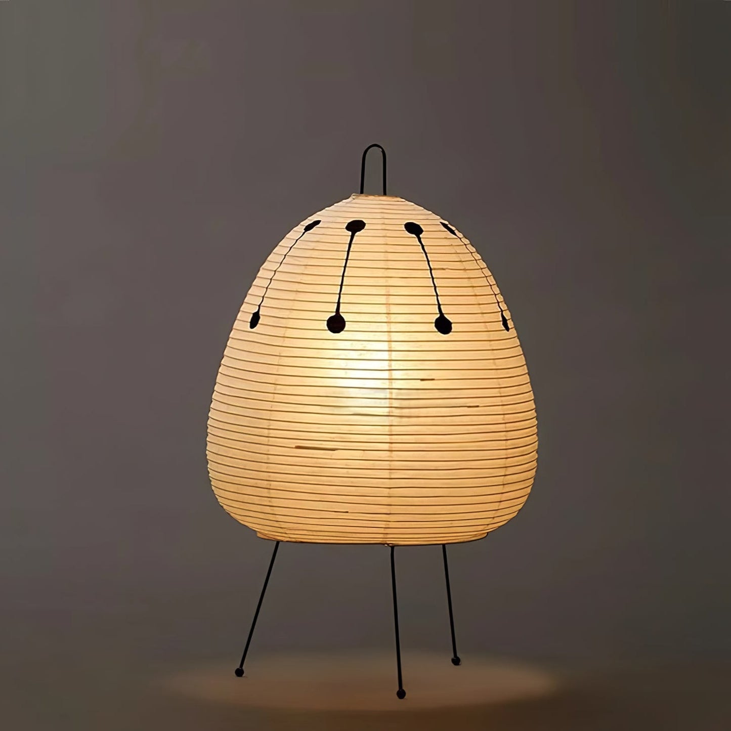 Akari Paper Table Lamp | Mulberry Rice Paper & Metal | 26cm, 30cm, 40cm Sizes