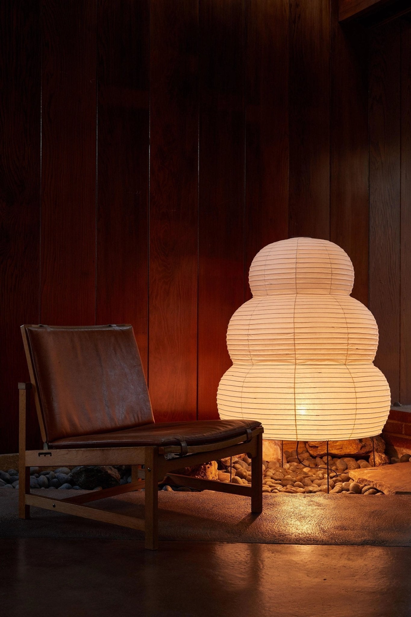 Akari Paper Table Lamp | Mulberry Rice Paper & Metal | 26cm, 30cm, 40cm Sizes