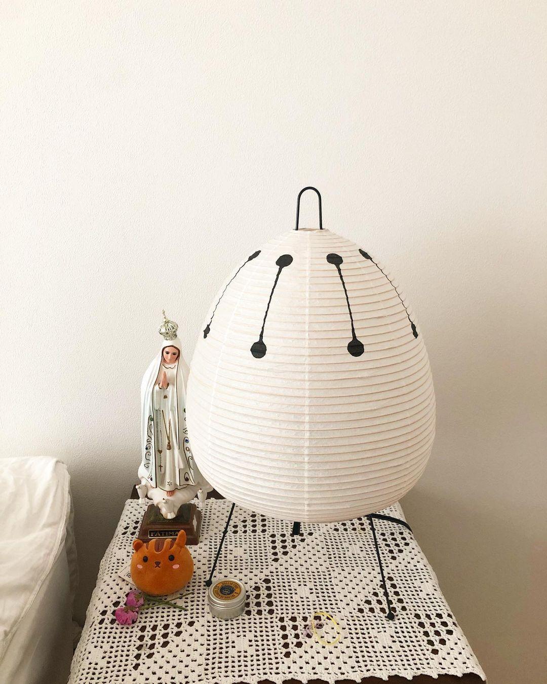 Akari Paper Table Lamp | Mulberry Rice Paper & Metal | 26cm, 30cm, 40cm Sizes