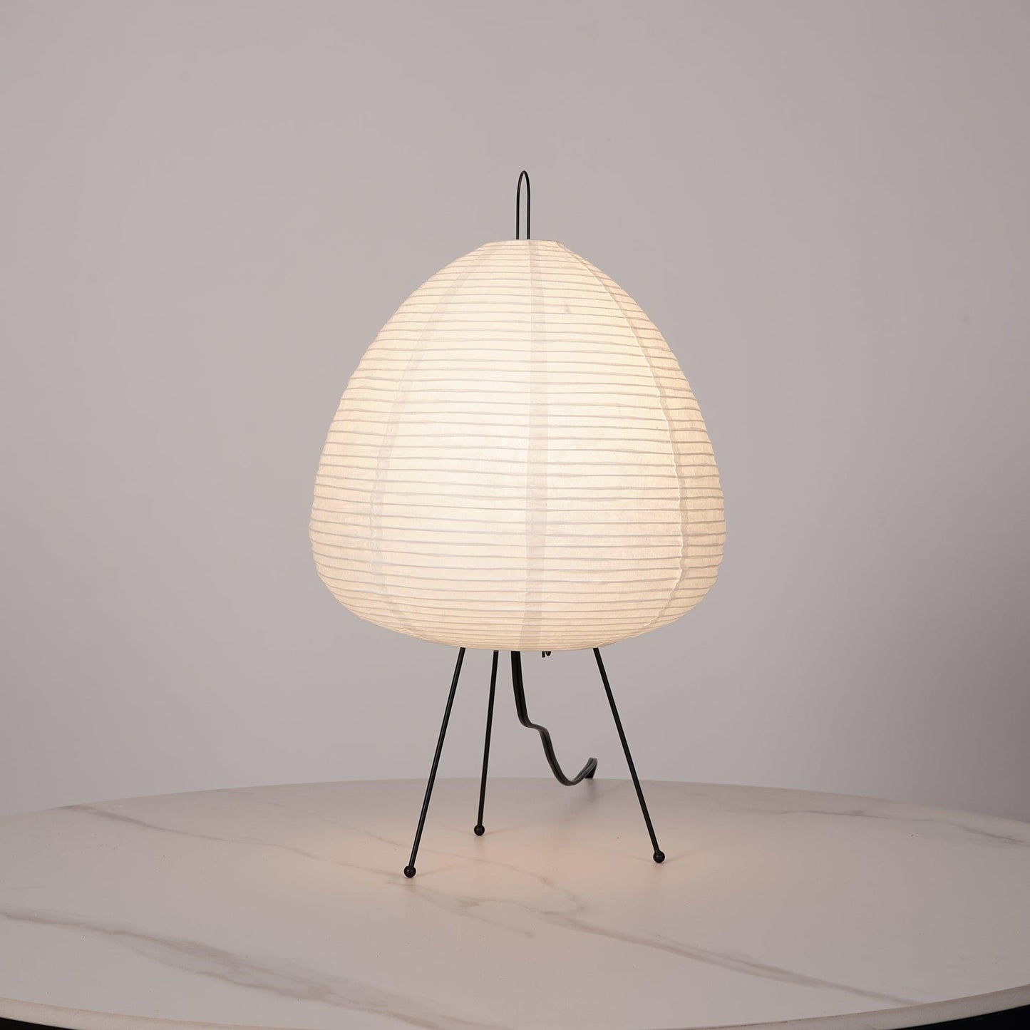 Akari Paper Table Lamp | Mulberry Rice Paper & Metal | 26cm, 30cm, 40cm Sizes