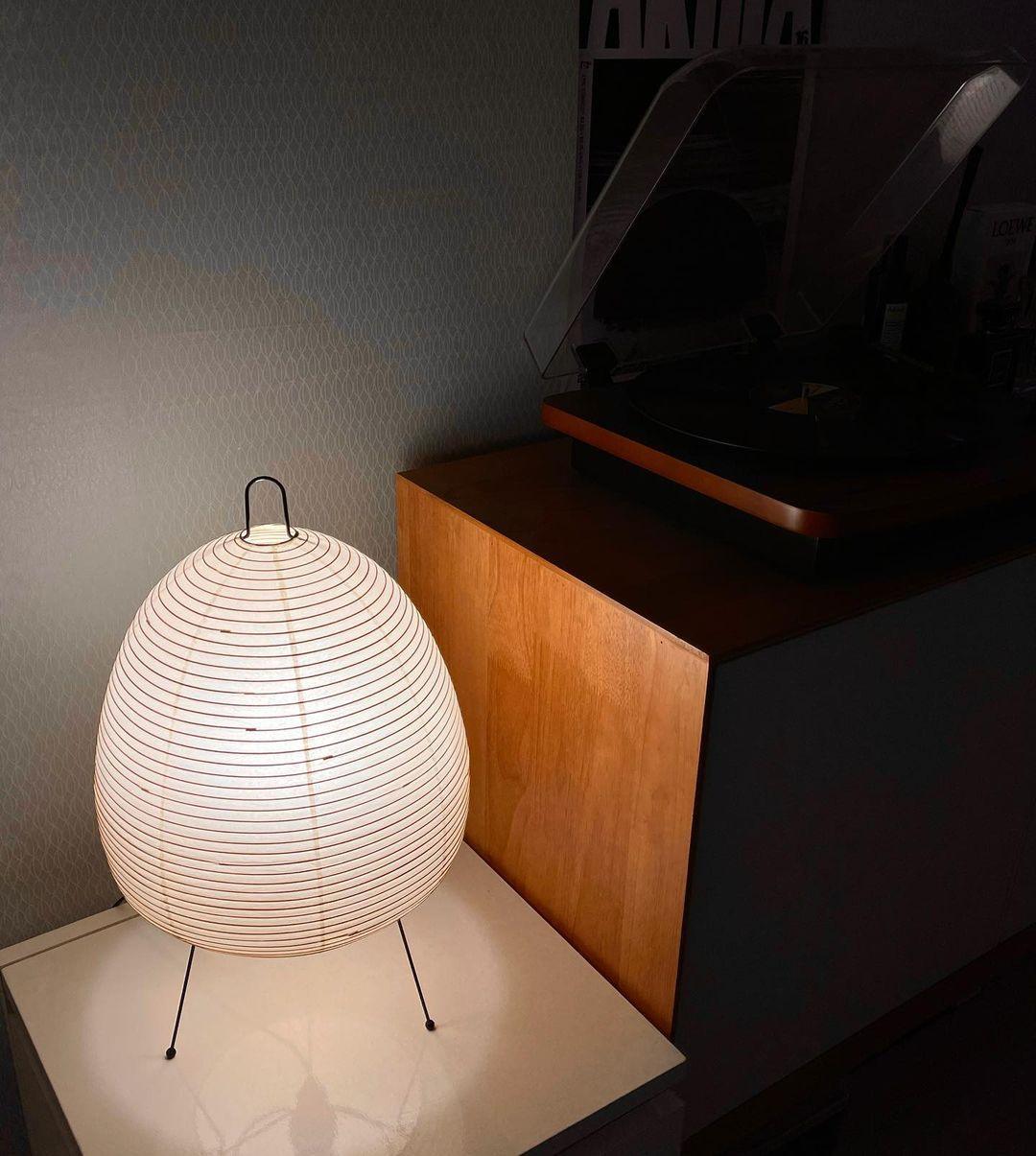 Akari Paper Table Lamp | Mulberry Rice Paper & Metal | 26cm, 30cm, 40cm Sizes