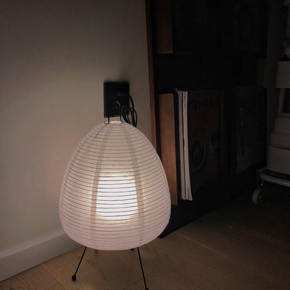 Akari Paper Table Lamp | Mulberry Rice Paper & Metal | 26cm, 30cm, 40cm Sizes