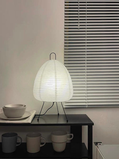 Akari Paper Table Lamp | Mulberry Rice Paper & Metal | 26cm, 30cm, 40cm Sizes