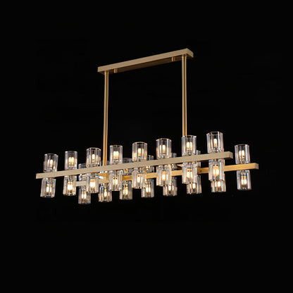 Crystal Chandelier | Brass & Clear Glass | 32, 40, or 48 Lights