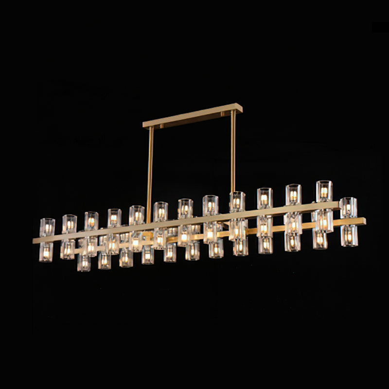 Crystal Chandelier | Brass & Clear Glass | 32, 40, or 48 Lights