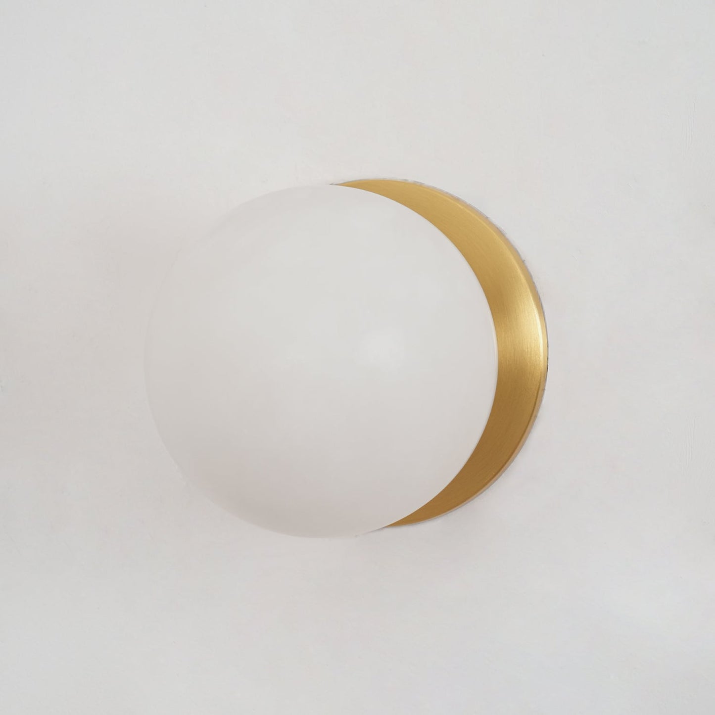 Alabaster Mini Orb Wall Lamp | Snowflake Gypsum | Gold Finish