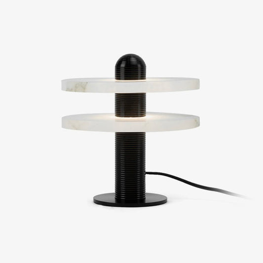 Alabaster Comet Table Lamp | Metal & Alabaster | White, Gold or Black Finish