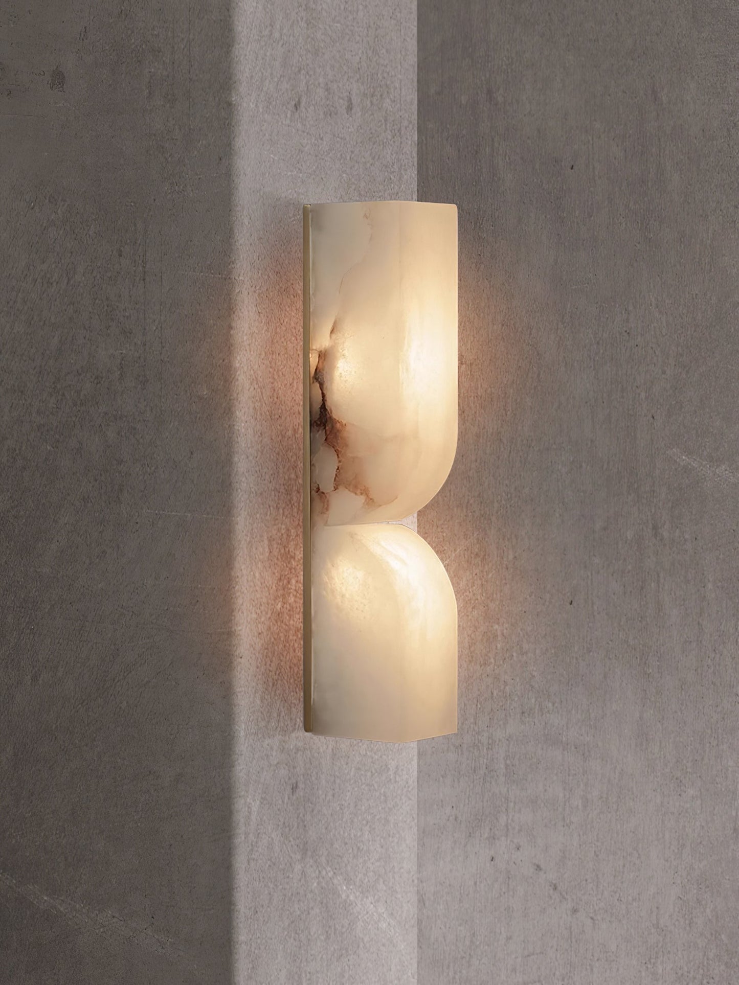 Alabaster Wall Sconce | Carved Alabaster | LED Indoor Lighting