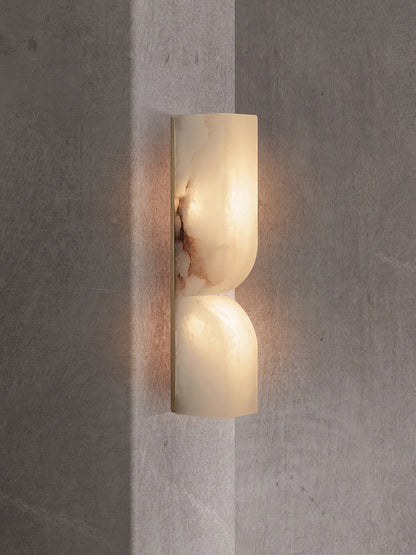Alabaster Wall Sconce | Carved Alabaster | LED Indoor Lighting