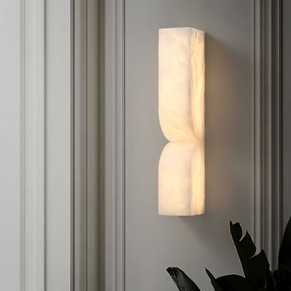 Alabaster Wall Sconce | Carved Alabaster | LED Indoor Lighting
