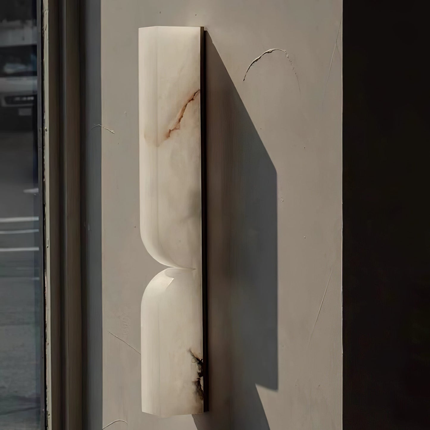 Alabaster Wall Sconce | Carved Alabaster | LED Indoor Lighting