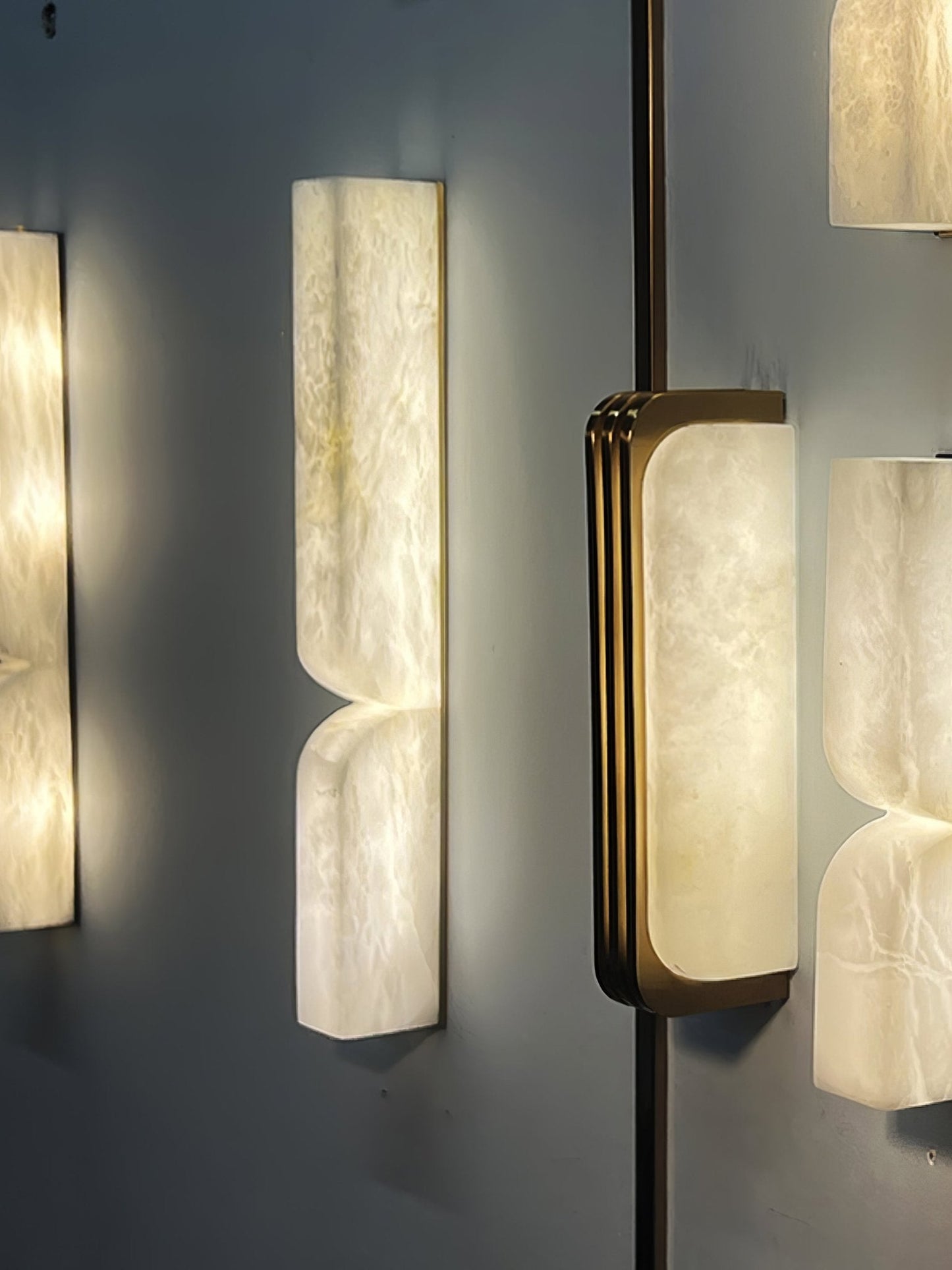 Alabaster Wall Sconce | Carved Alabaster | LED Indoor Lighting