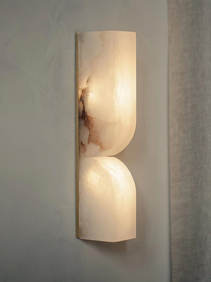 Alabaster Wall Sconce | Carved Alabaster | LED Indoor Lighting