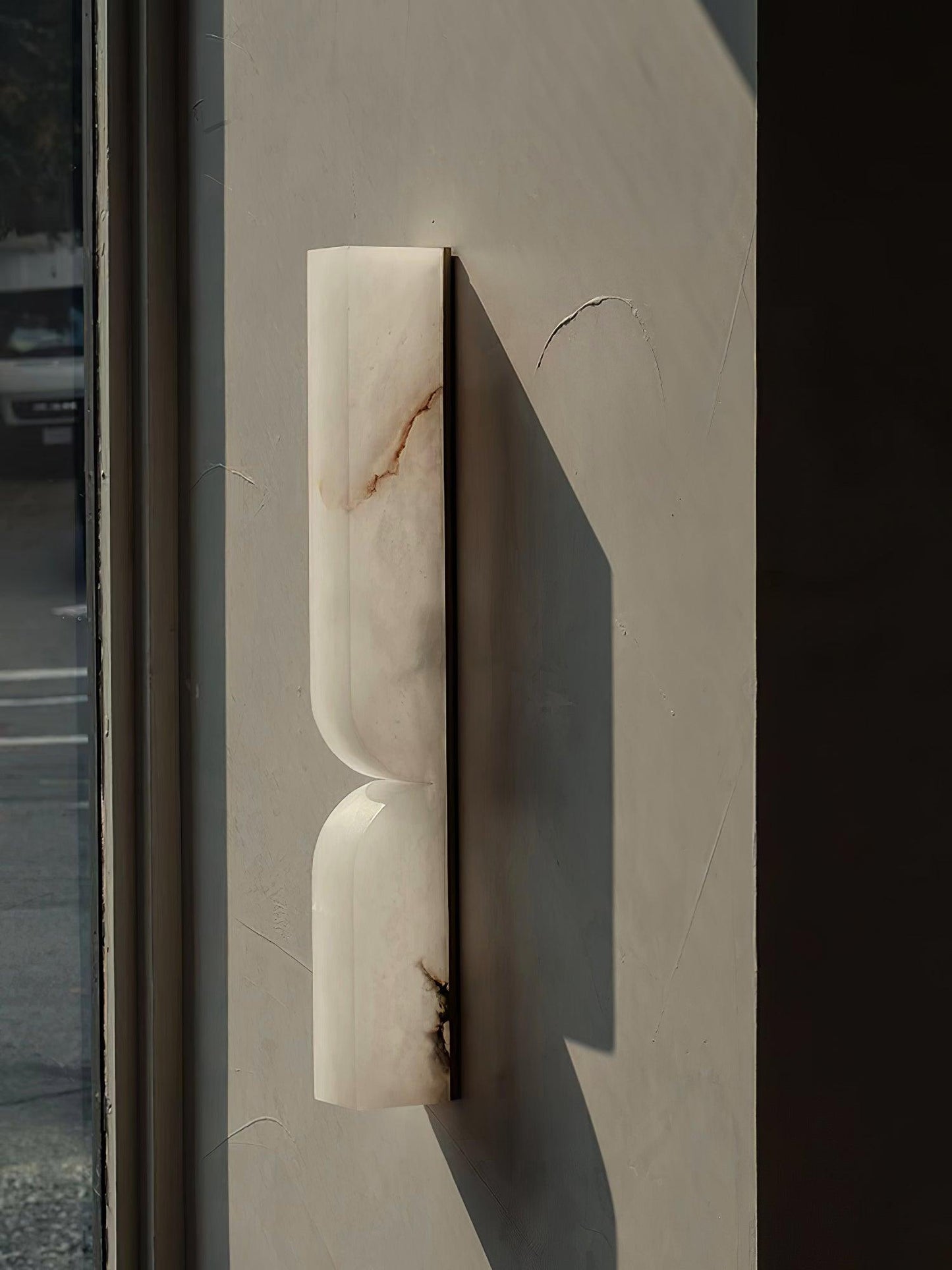 Alabaster Wall Sconce | Carved Alabaster | LED Indoor Lighting