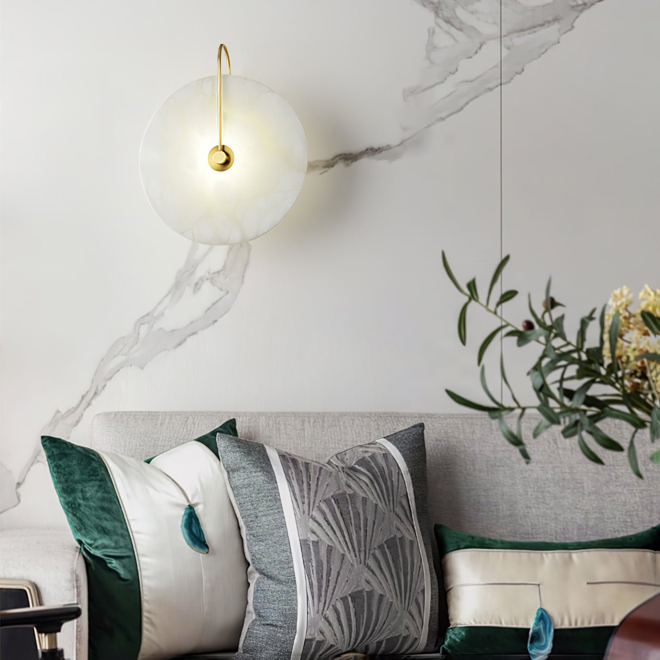 Alabaster LED Wall Sconce | Elegant Alabaster Stone | Multiple Sizes Available
