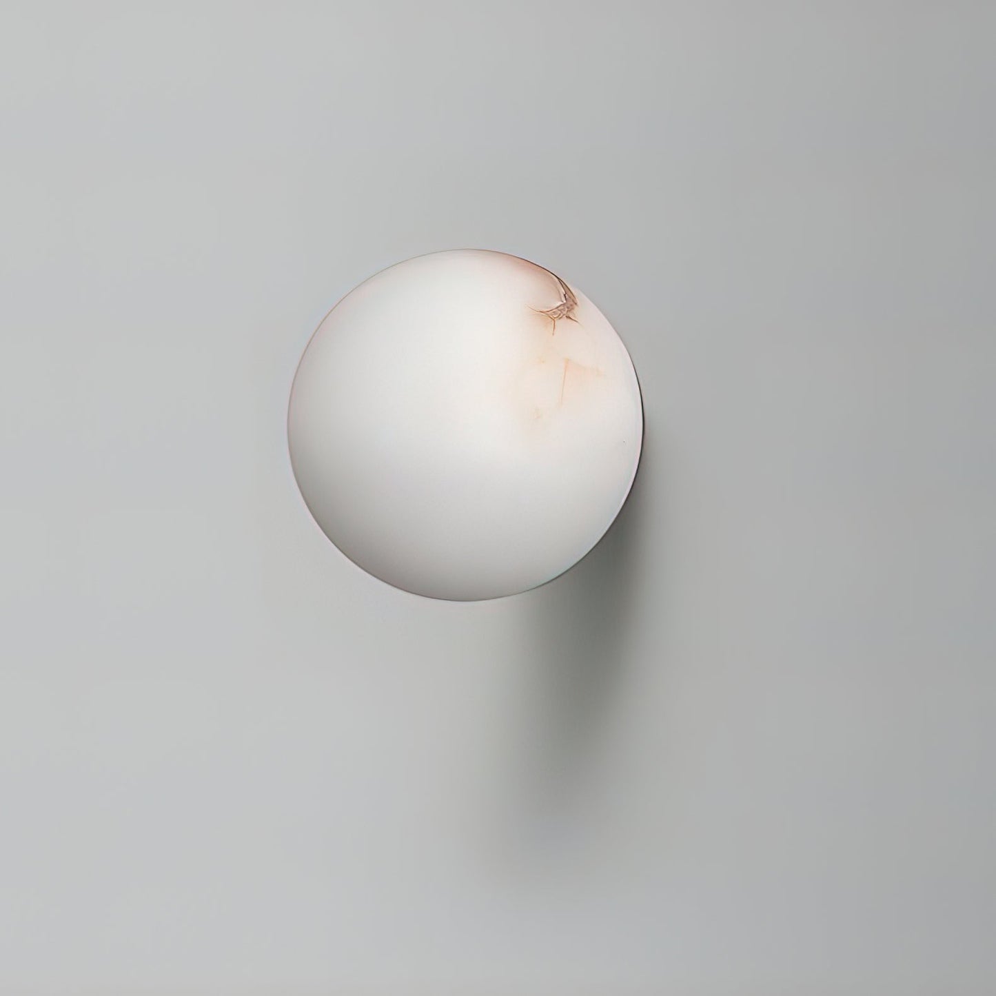 Alabaster Mini Orb Wall Lamp | Snowflake Gypsum | Gold Finish