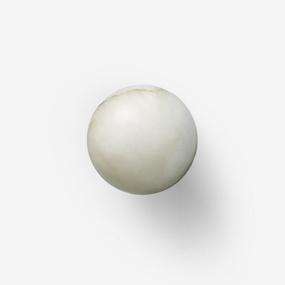 Alabaster Mini Orb Wall Lamp | Snowflake Gypsum | Gold Finish