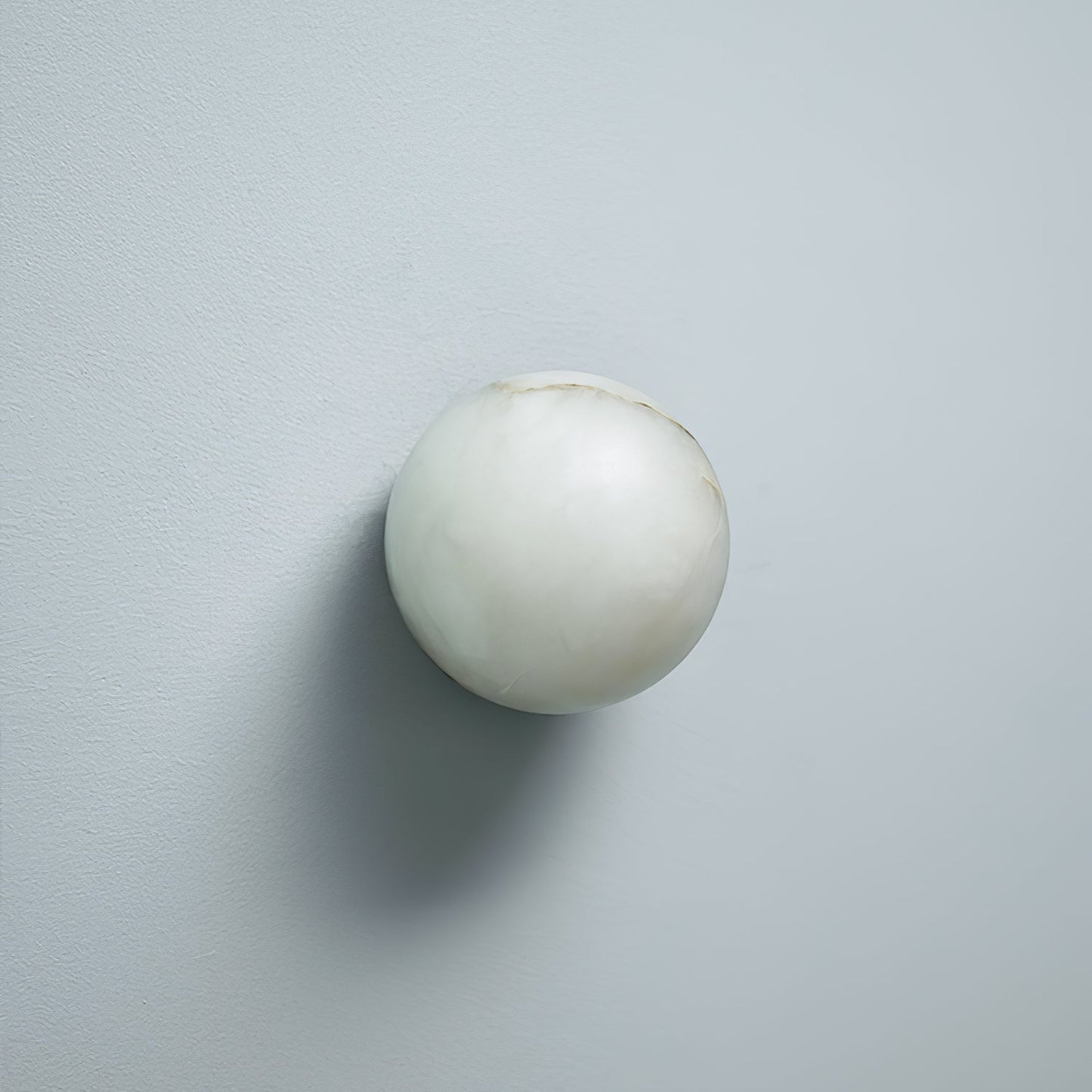 Alabaster Mini Orb Wall Lamp | Snowflake Gypsum | Gold Finish