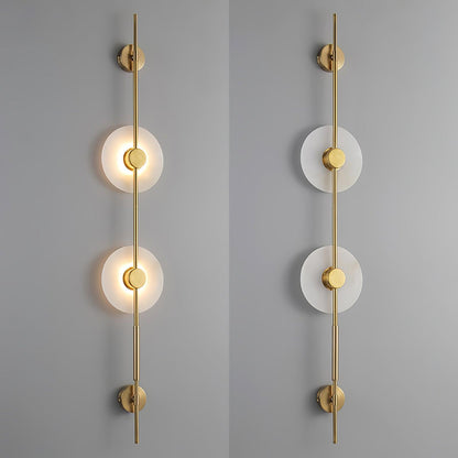 Alabaster Wall Sconce | Metal & Alabaster | Vertical