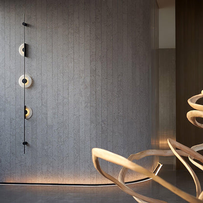 Alabaster Wall Sconce | Metal & Alabaster | Vertical