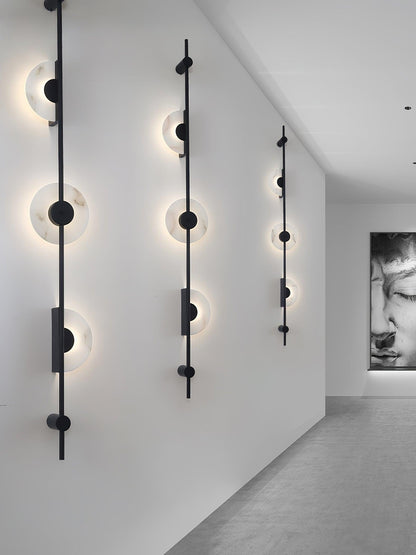 Alabaster Wall Sconce | Metal & Alabaster | Vertical