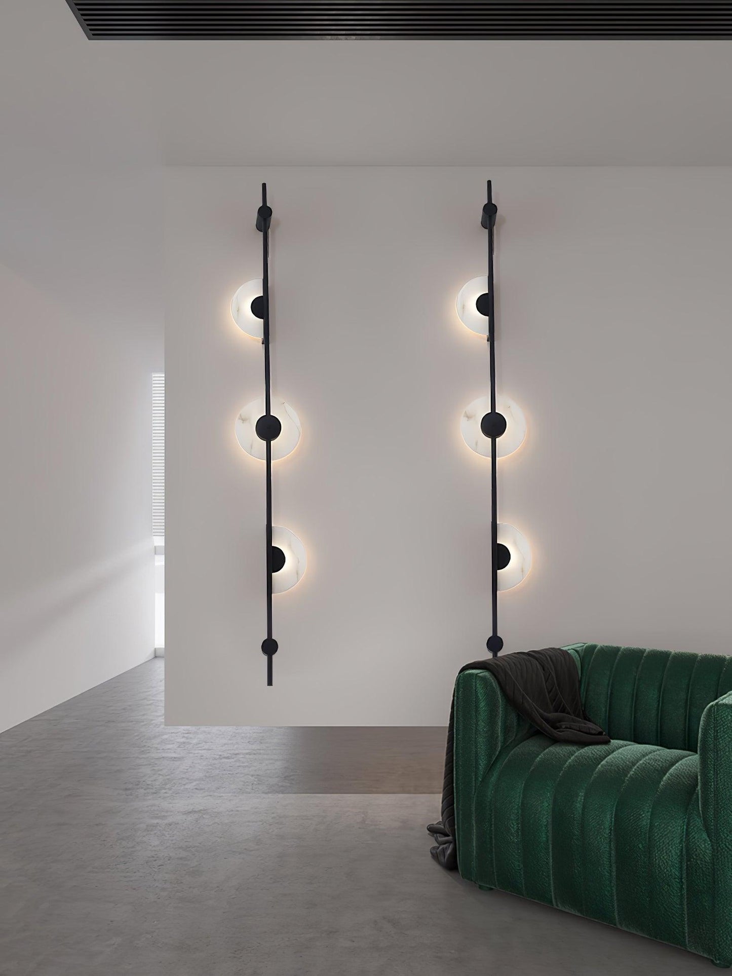 Alabaster Wall Sconce | Metal & Alabaster | Vertical