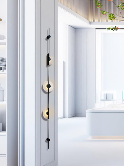 Alabaster Wall Sconce | Metal & Alabaster | Vertical