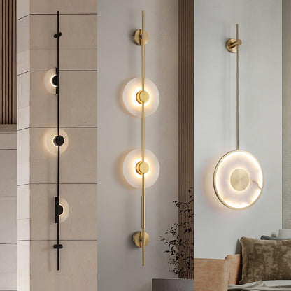 Alabaster Wall Sconce | Metal & Alabaster | Vertical