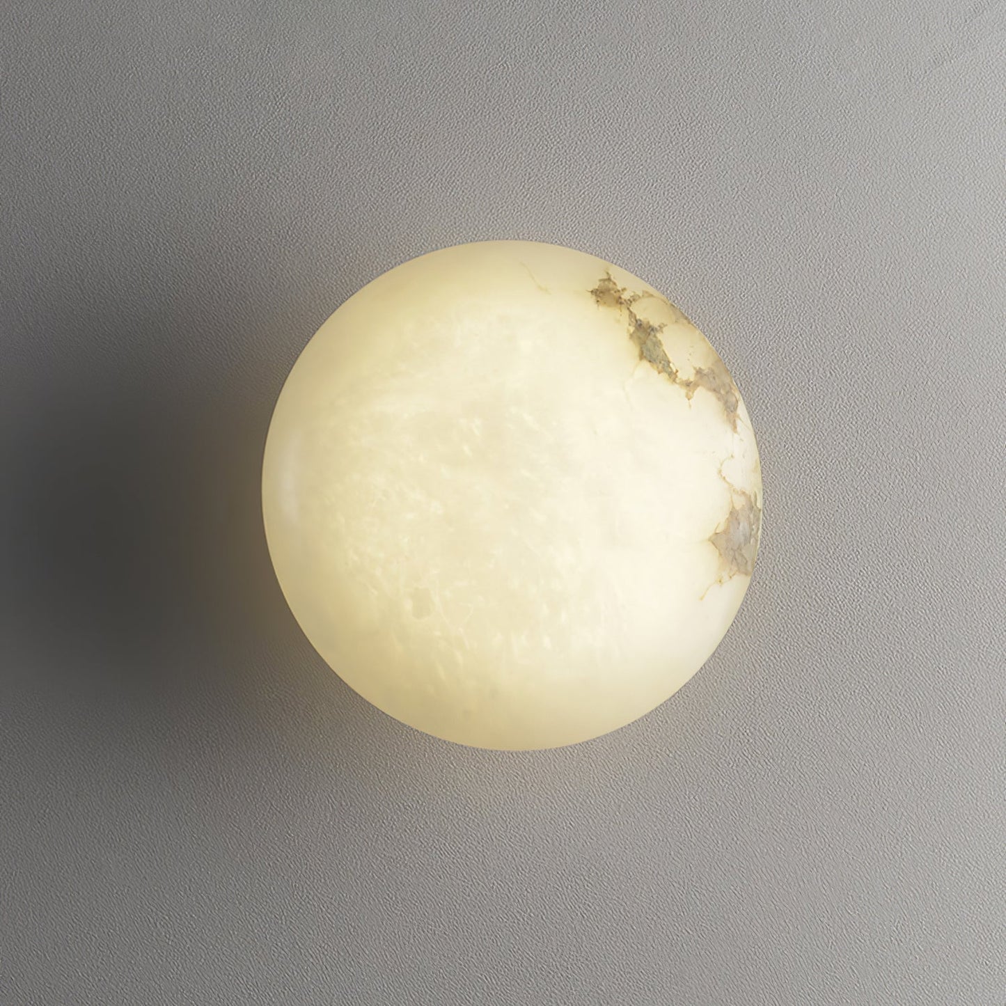 Alabaster Oval Ceiling Lamp | Brass/Metal | White Shade