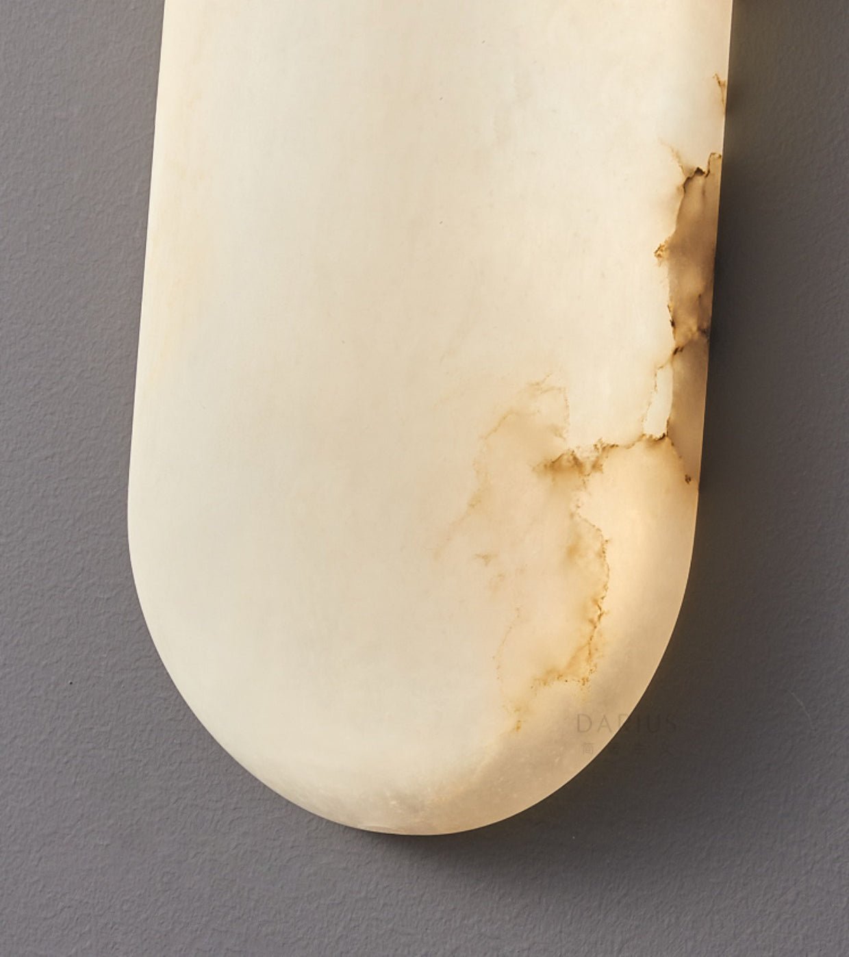 Alabaster Wall Light | Brass or Black Finish | White Shade