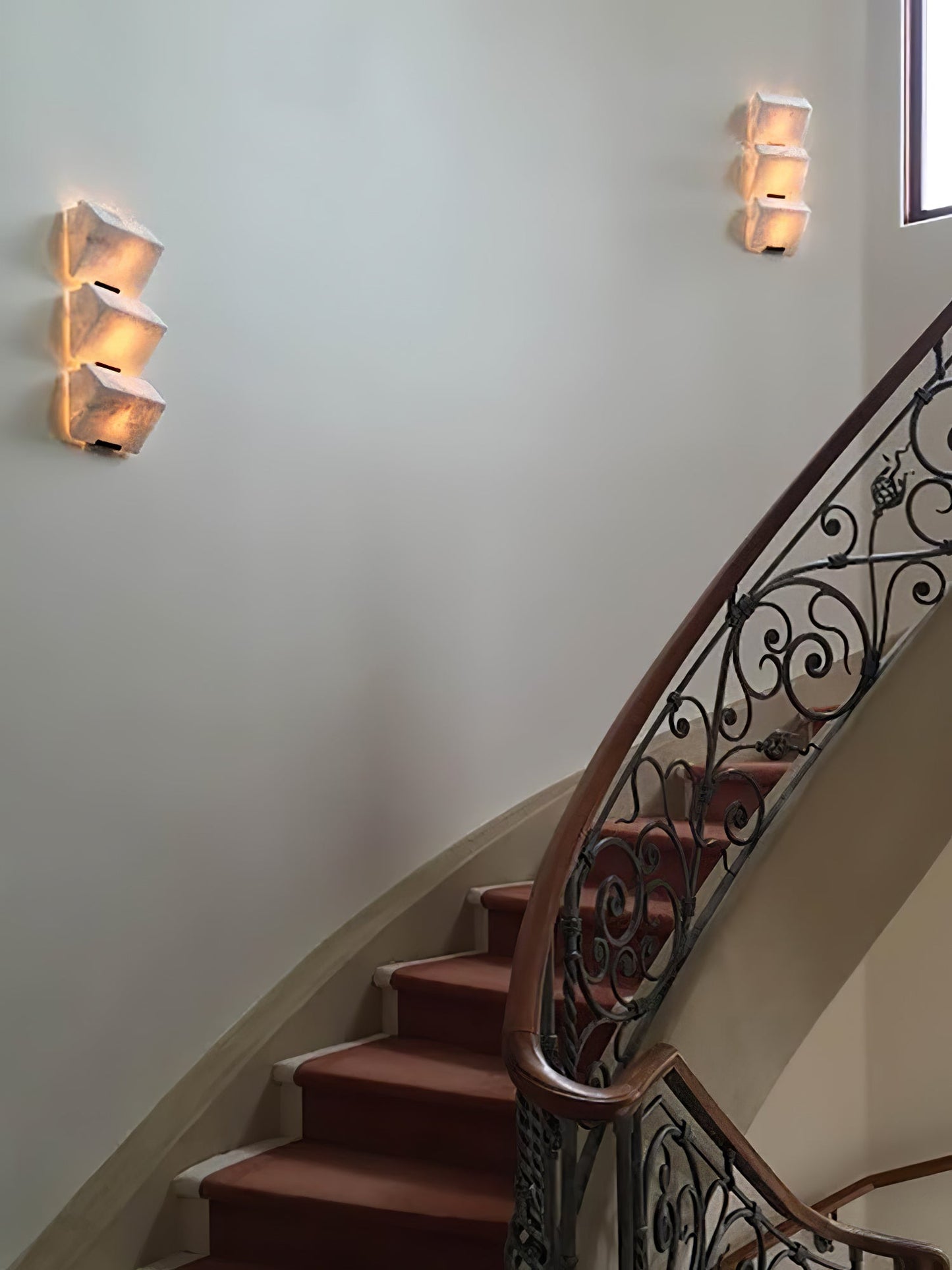 Alabaster Wall Lamp | White Alabaster & Metal | 2-Pack