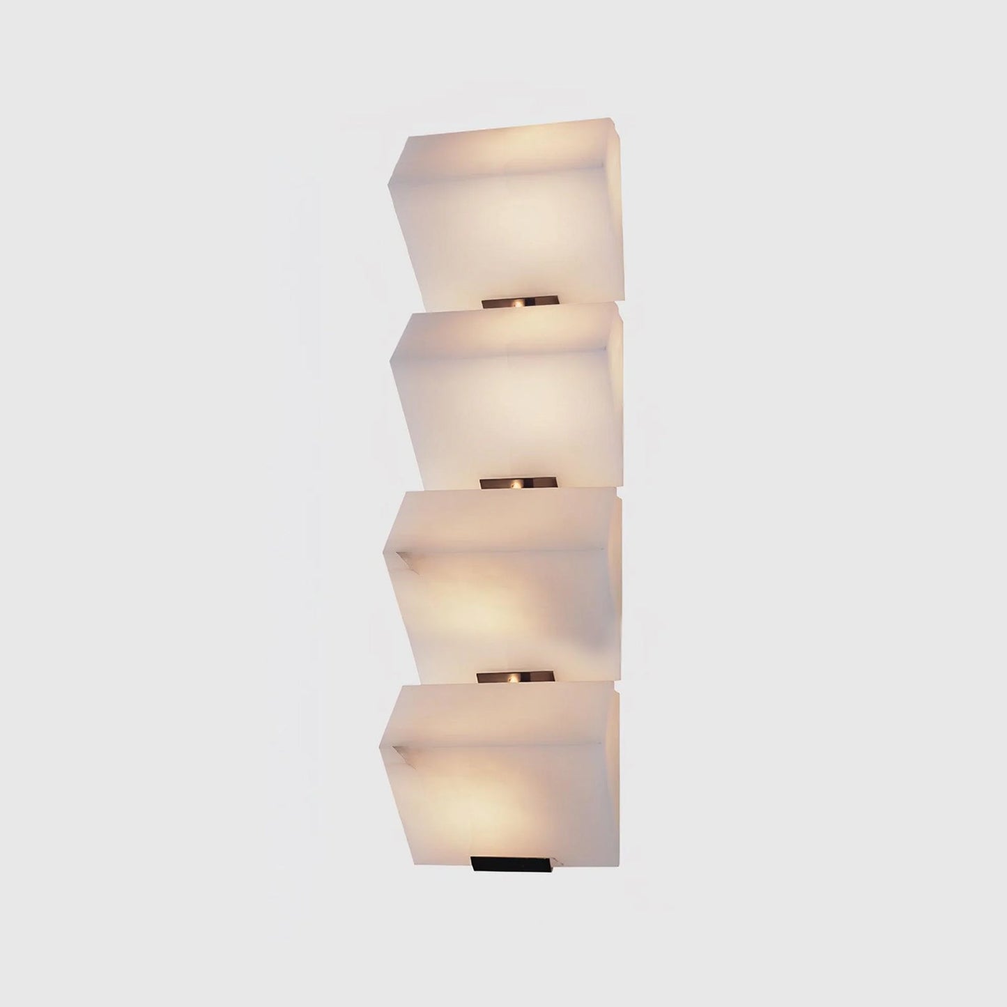Alabaster Wall Lamp | White Alabaster & Metal | 2-Pack